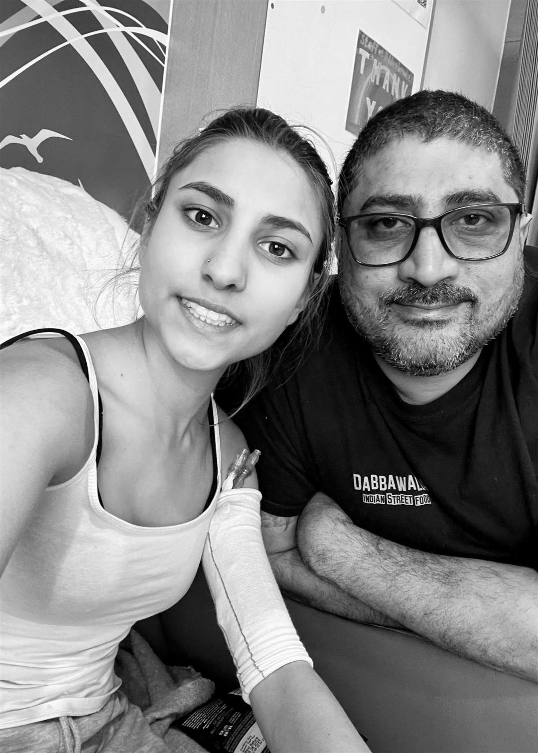 Asha and her dad, Jayesh Patel. Picture submitted