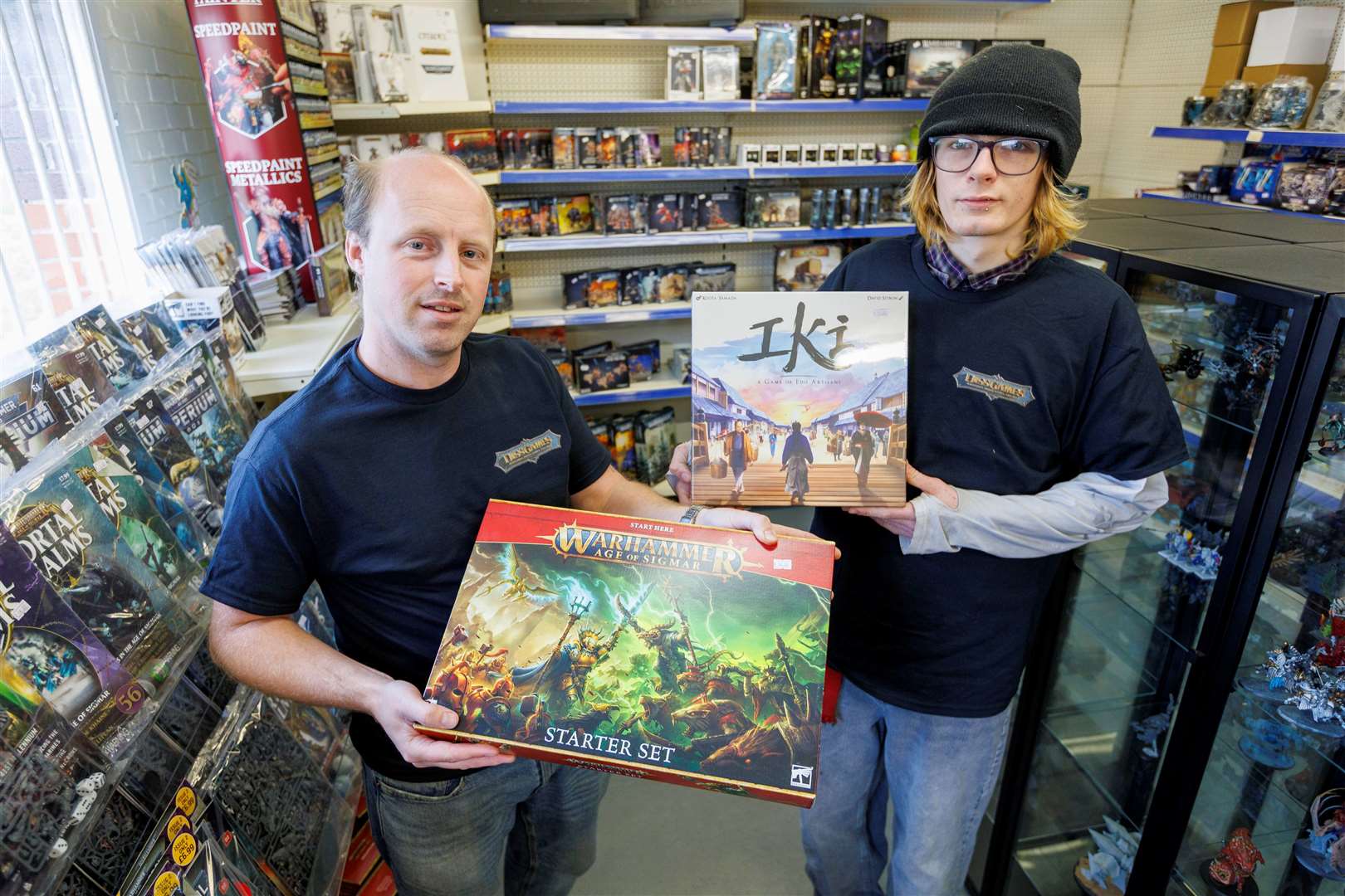 Wayne Gummer and Kieren Turner inside the new shop. Picture: Mark Bullimore