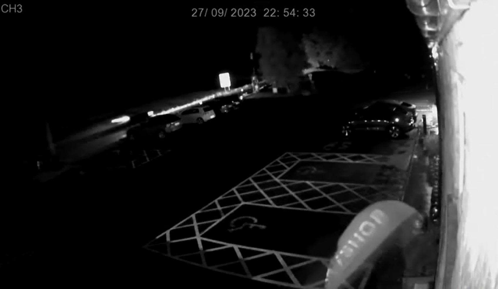 Screengrab from footage showing the suspect vehicle travelling to the area of the offence along the Military Road (Crown Prosecution Service/PA)