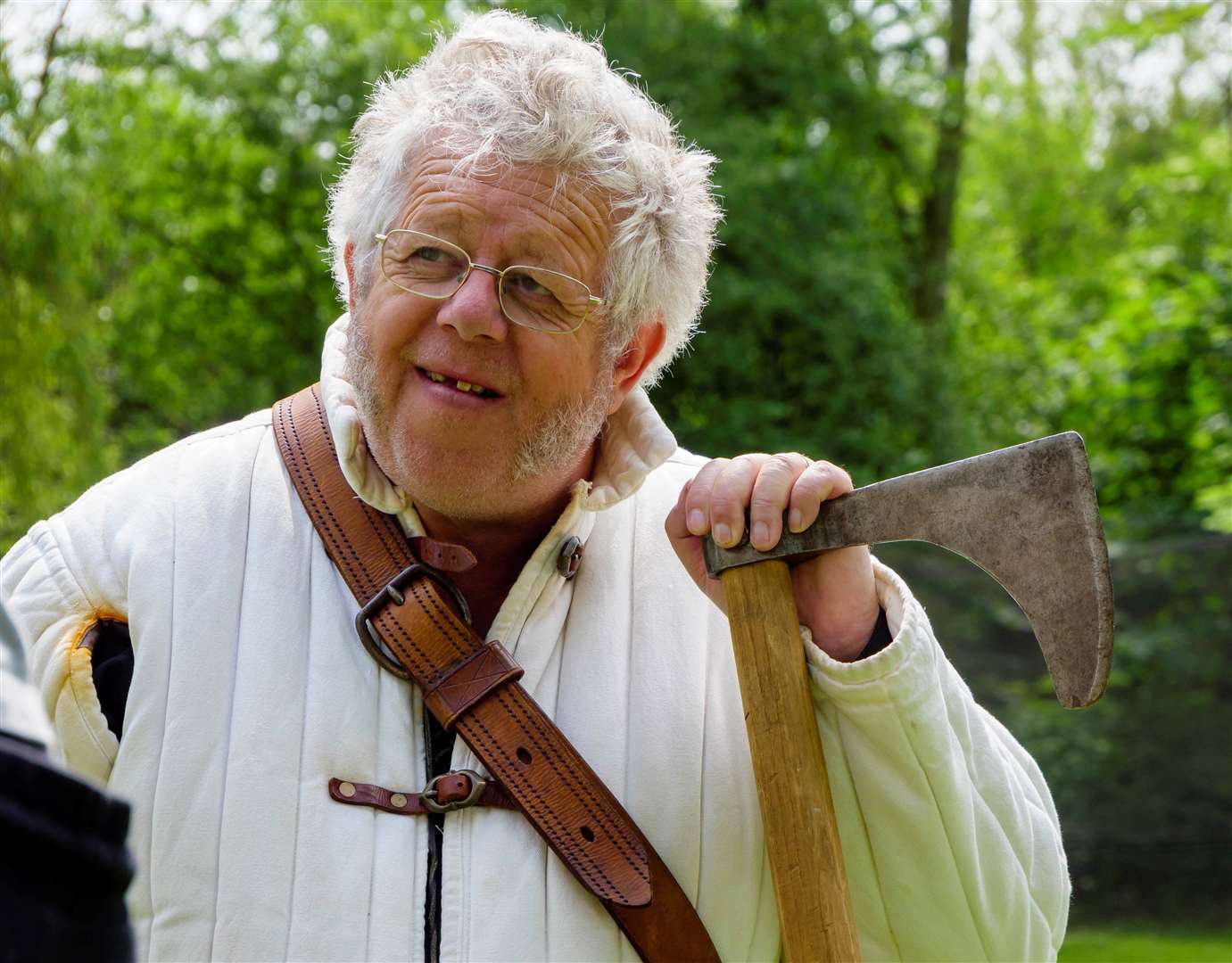 Graham “Bones” Pointer of the Viking re-enactment group, Jormungandr Austr. Picture: Mark Bullimore