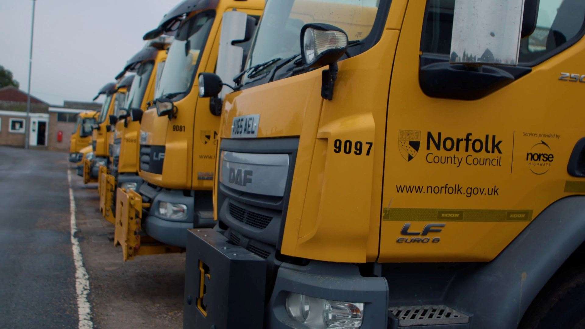 Some of the fleet of Norfolk gritters. Picture: Norfolk County Council