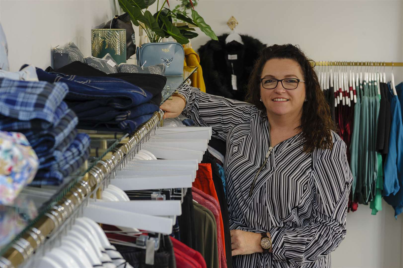 Alison Southernwood, who runs boutique store Just a Label, has seen footfall halved since the pandemic began. Picture by Mark Bullimore Photography.