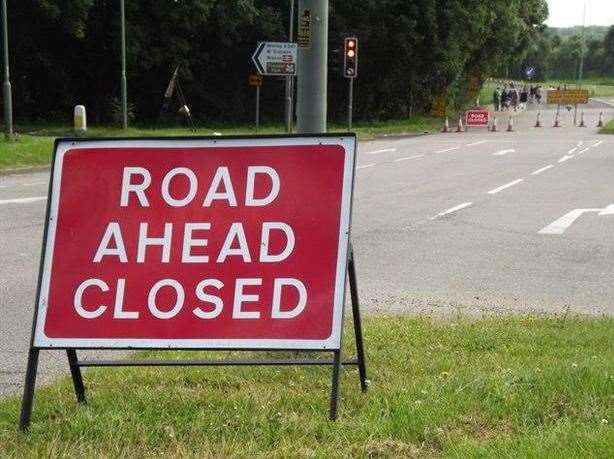 Road closed sign. Picture: Stock