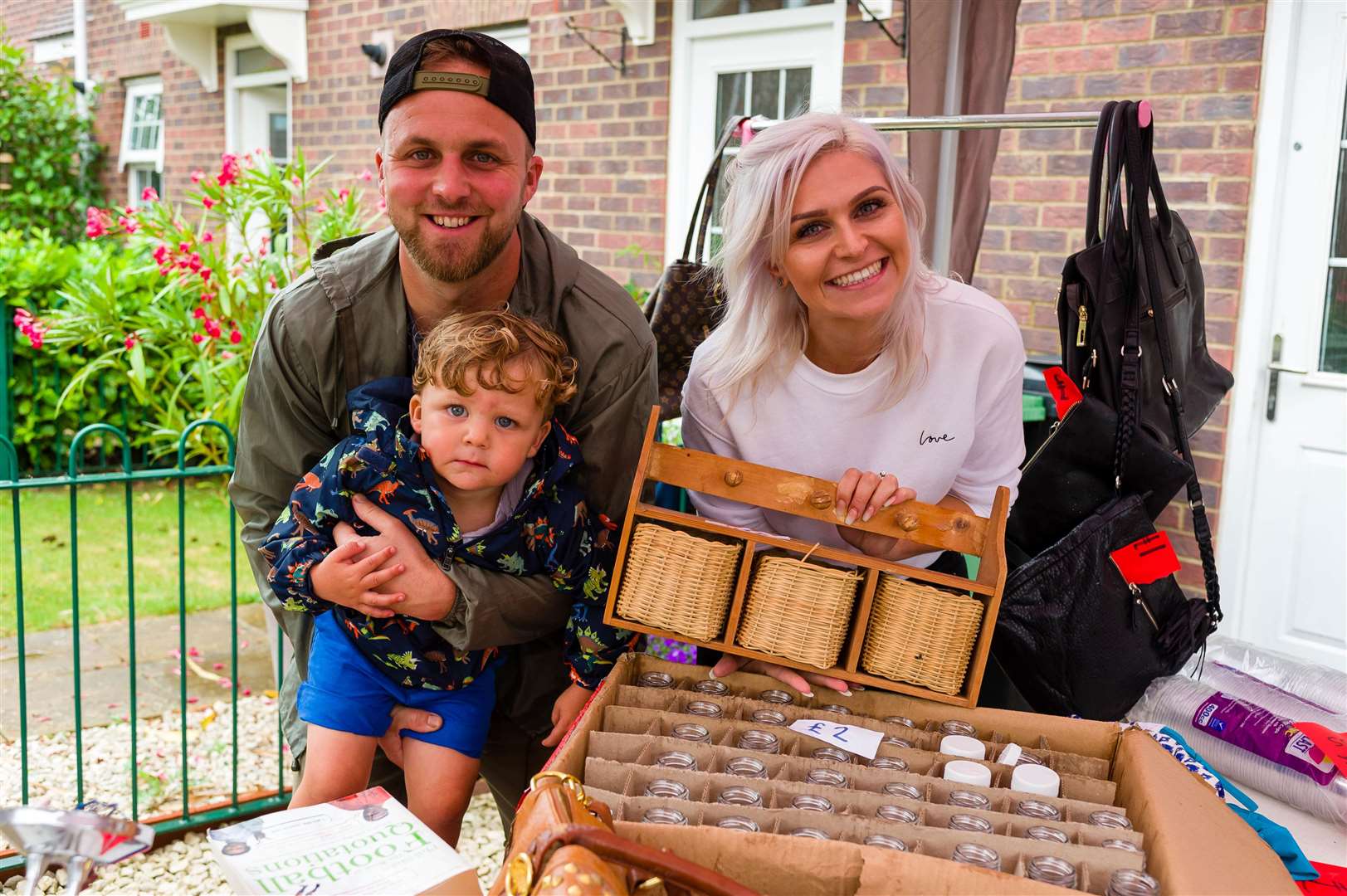 Harleston, Norfolk, 15/08/2020..Harleston Yard Sale - Big yard sale, involving numerous a number of homes around Harleston - Frankie, James and Amie Blake..Picture: MARK BULLIMORE PHOTOGRAPHY. (40576482)