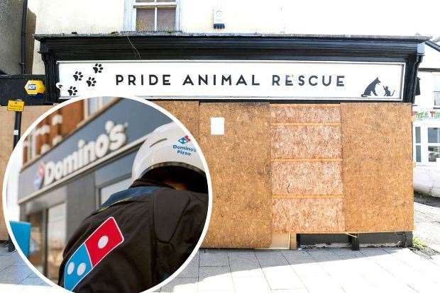 The new Domino’s store, which will be coming to the former Pride Animal Rescue shop in Mere Street, is opening on April 8.