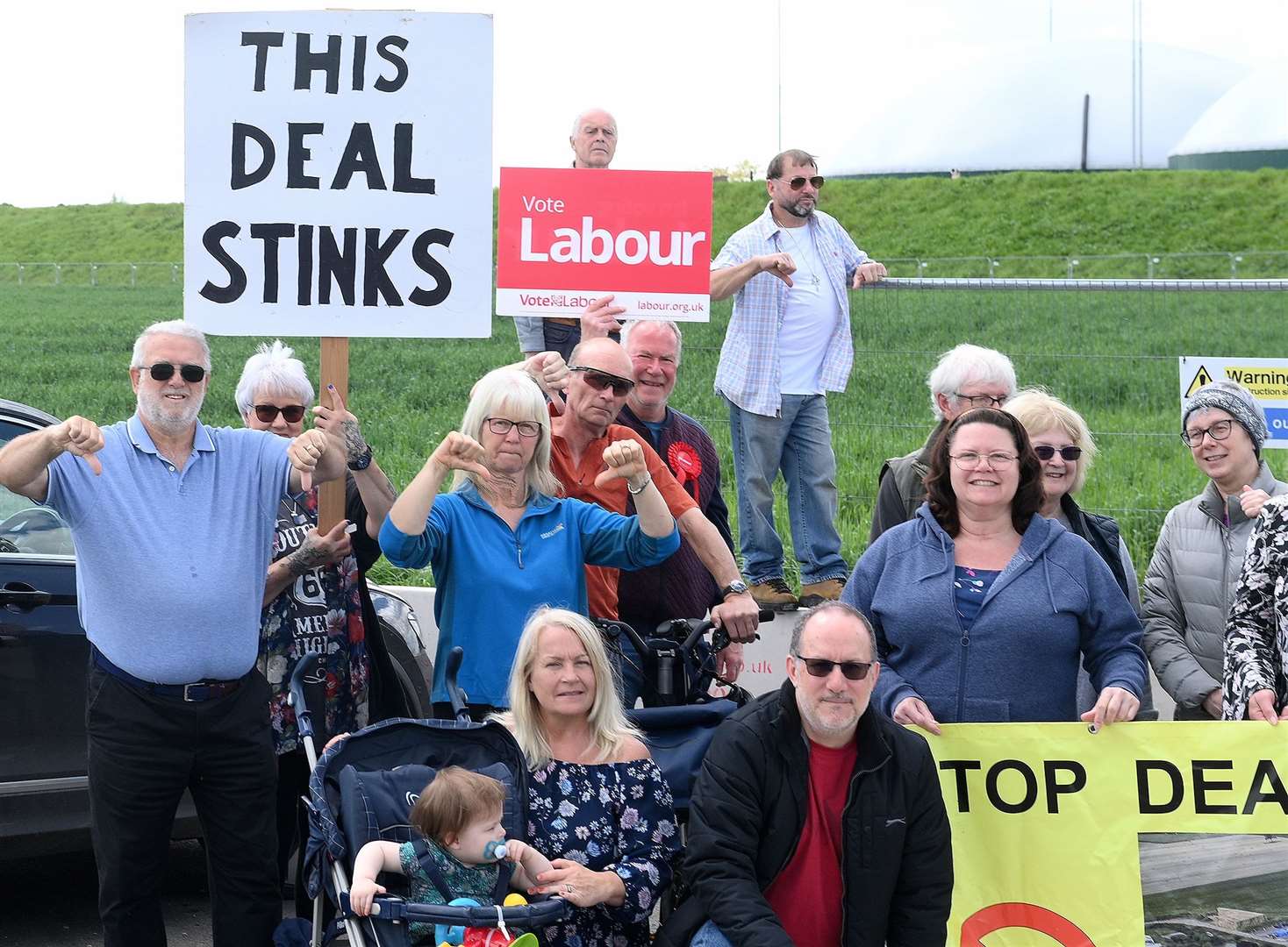 South Norfolk Council are due to issue a notice ordering the developer of the biogas plant, Deal Farm, to demolish the building they have constructed, though they expected appeal to that. PICTURED: Campaigners against the plantPicture: Mecha Morton