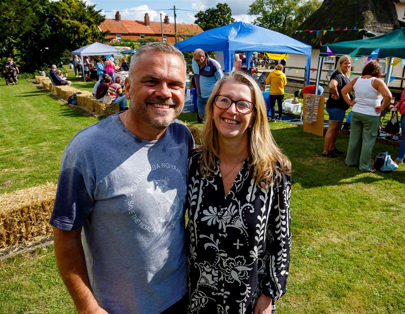 North Lopham, Norfolk, 23/09/2023North Lopham village fete held at the King’s Head pub, pictured are Martin and Louise Griffiths. Picture: Mark Bullimore Photography 2023