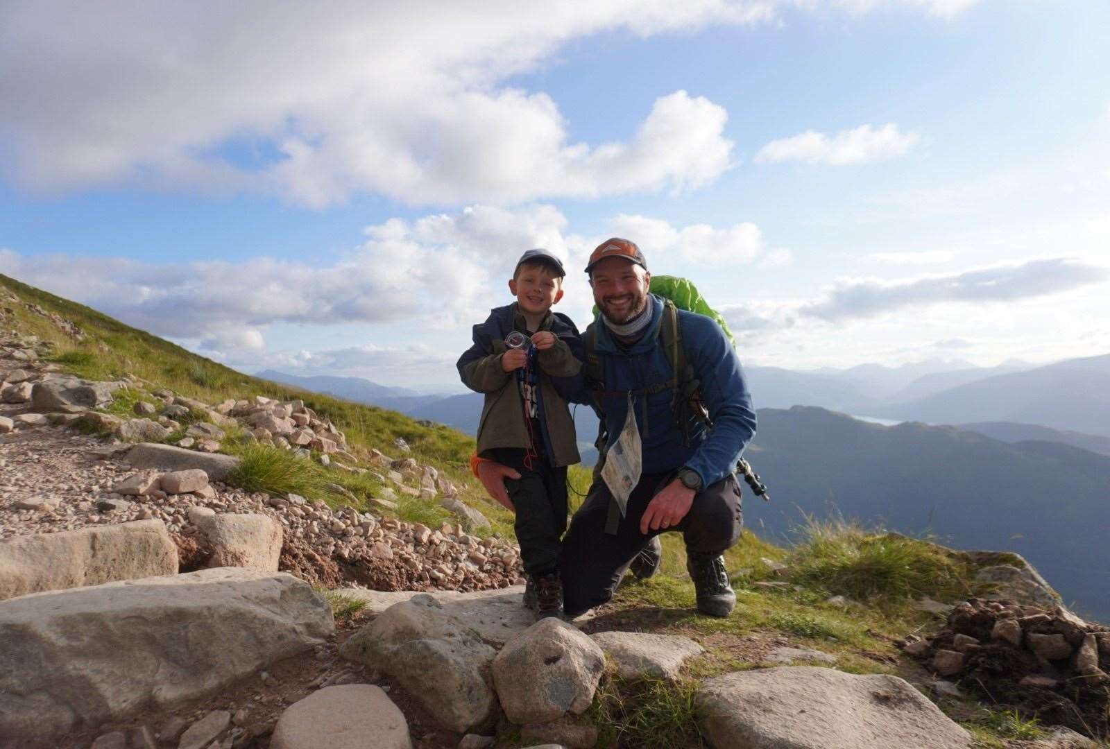 Jasper and his dad, Peter, during their Ben Nevis hike. Picture submitted