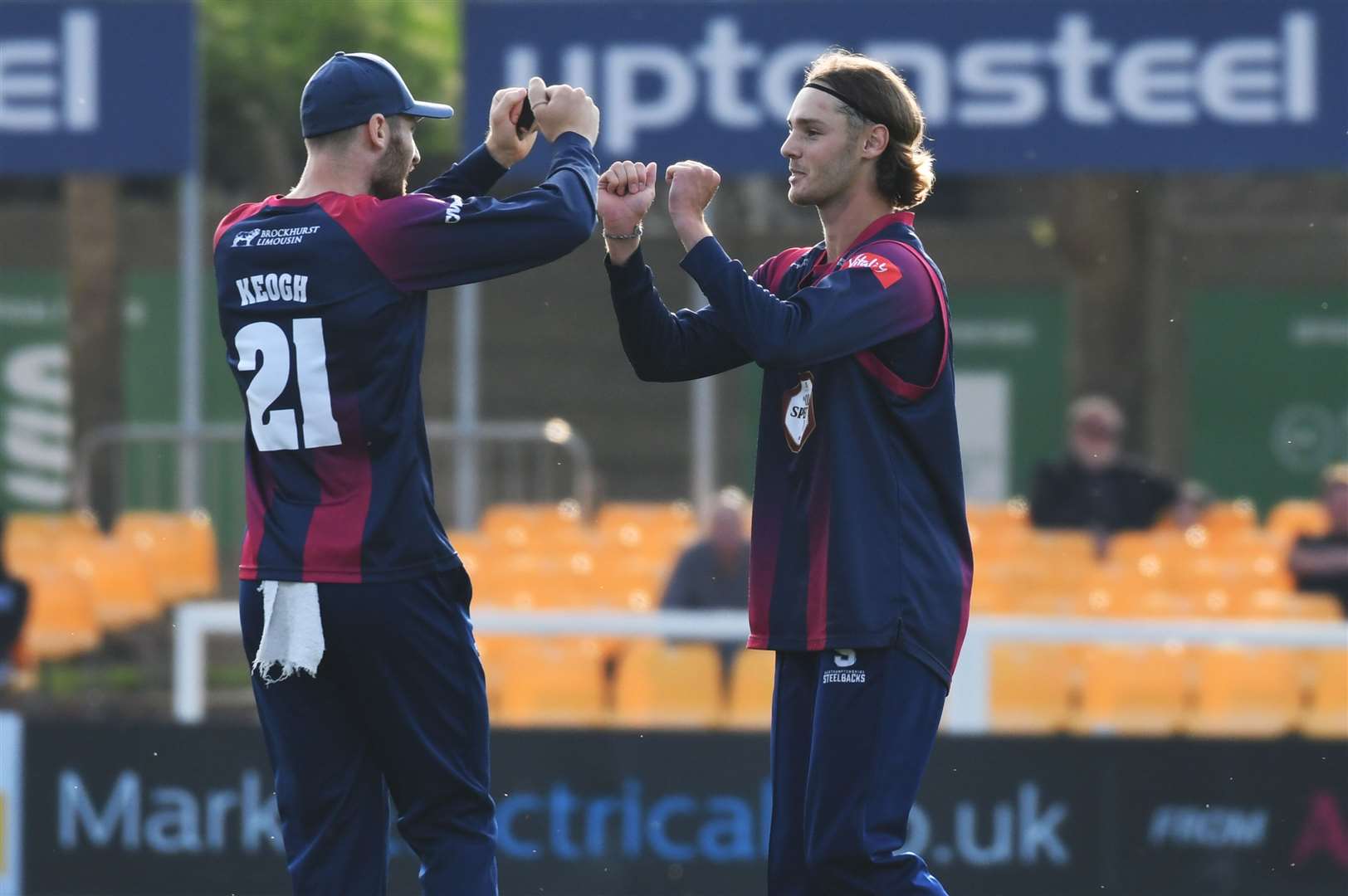 Freddie Heldreich playing for Northamptonshire Steelbacks against Leicestershire Foxes in June 2021. Picture Kyle Andrews