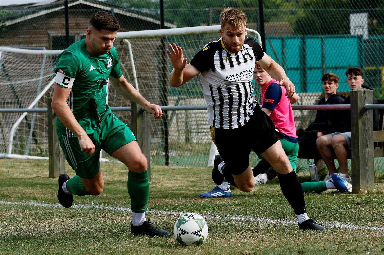 Connor Delaney drives down the wing for Harleston. Picture: Mark Bullimore