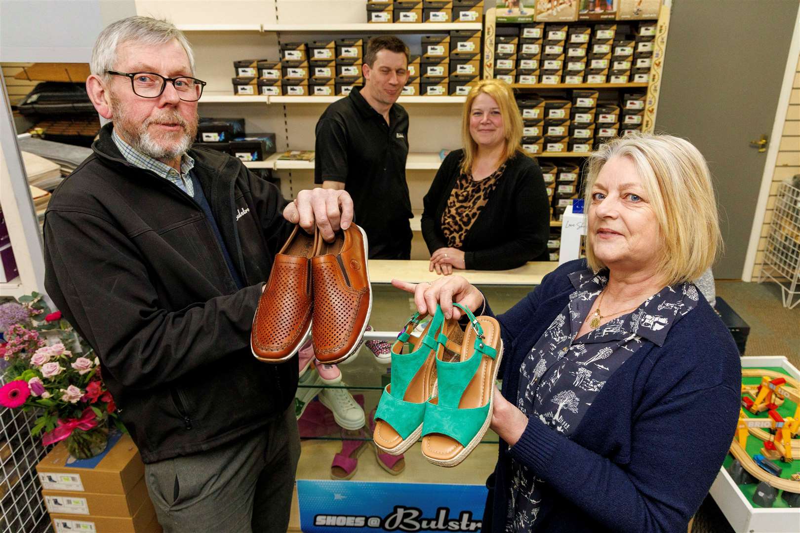 Bill and Chris Bulstrode, Karen Haynes and Karla Smith. Inset: Donna Hammond, Picture: Mark Bullimore