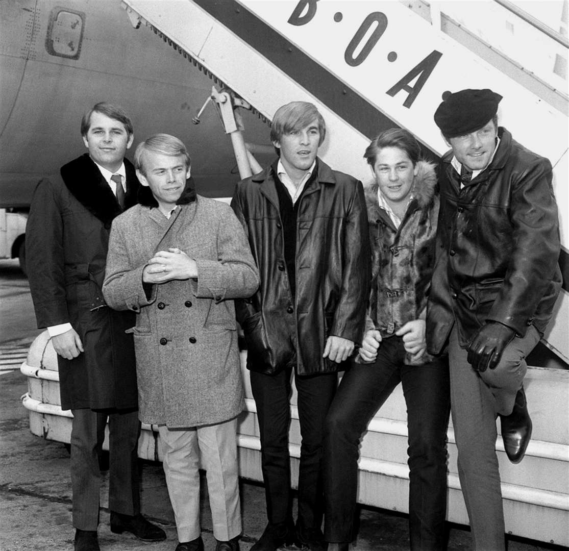 The Beach Boys’ Carl Wilson, Al Jardine, Dennis Wilson, Brian Wilson and Mike Love (PA)