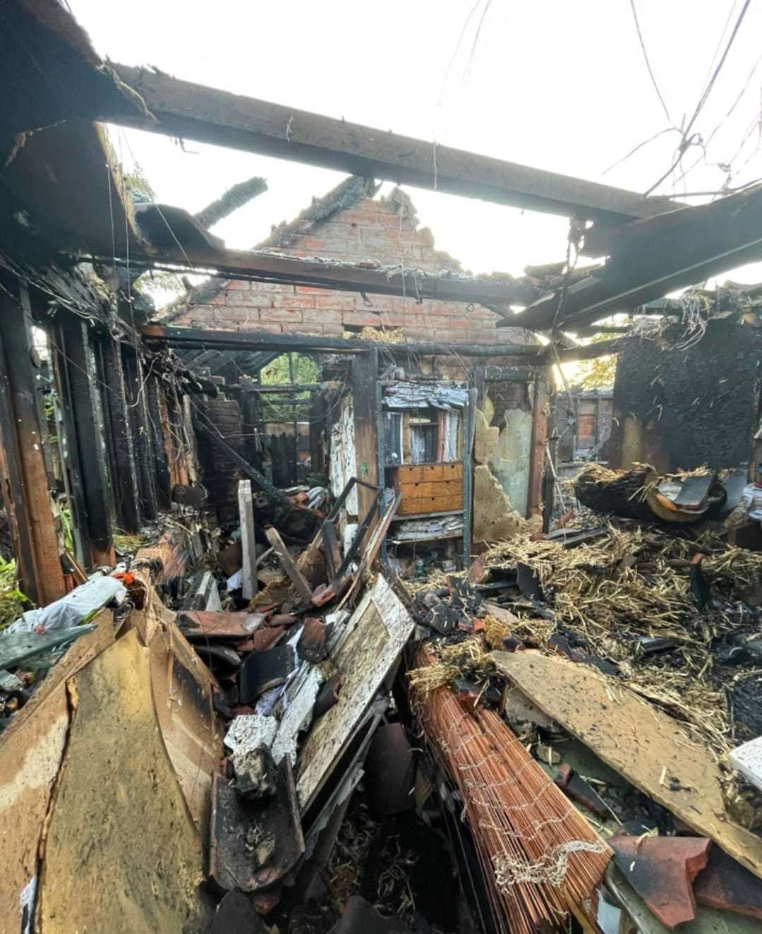 Some of the extent of the fire at P Richardson Picture Framing in Old Buckenham. Picture submitted