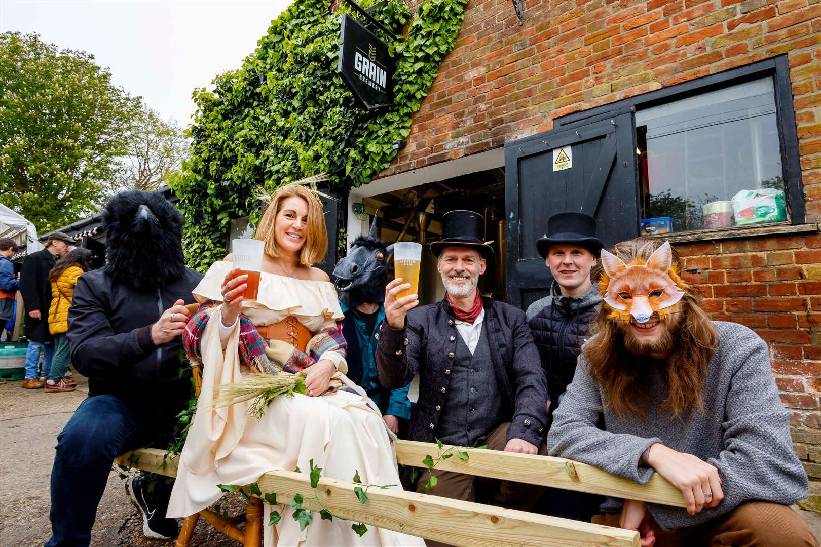 The Barley Queen was tasked with calling upon the four elements of nature to bless the field. Picture: Mark Bullimore