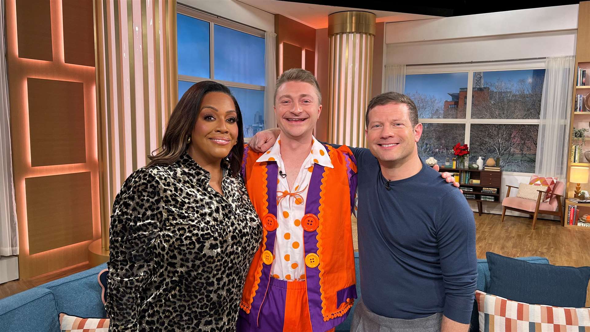Jefferson with Alison Hammond and Dermot O'Leary on This Morning. Picture submitted