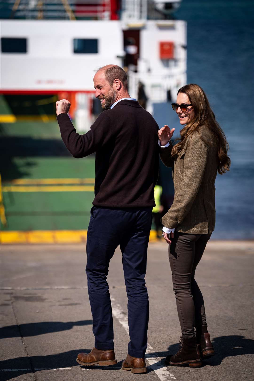 The Prince and Princess of Wales took the ferry from Mull to Iona on the last day of their visit (Aaron Chown/PA)