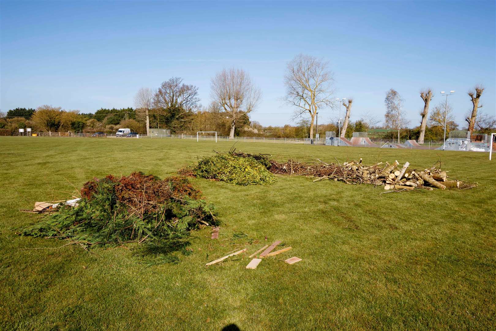 Diss Sports Ground, which saw some travellers temporarily move onto the site. Picture: Diss Express