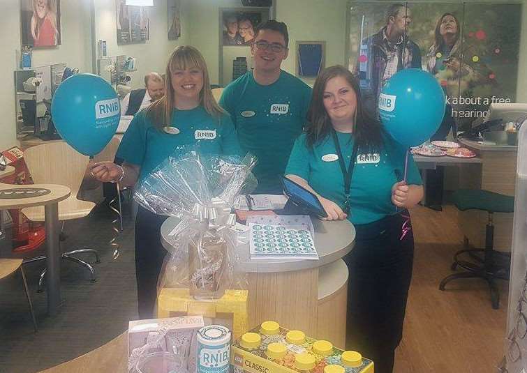 Specsavers in Mere Street, Diss raised money for the Royal National Insititute of Blind People with cakes and games.