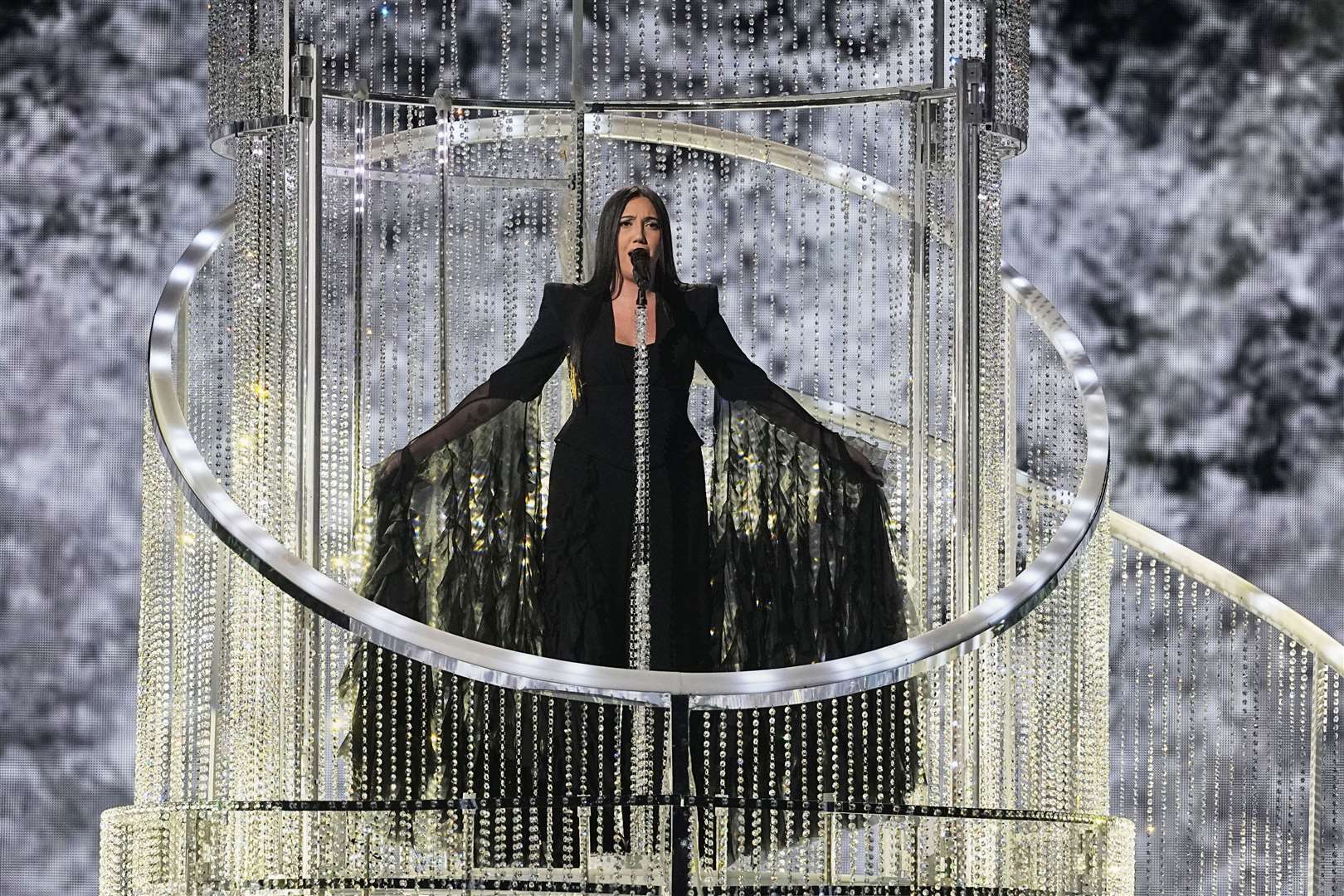 The pair were prevented from entering the stage during the performance (Martin Meissner/PA)