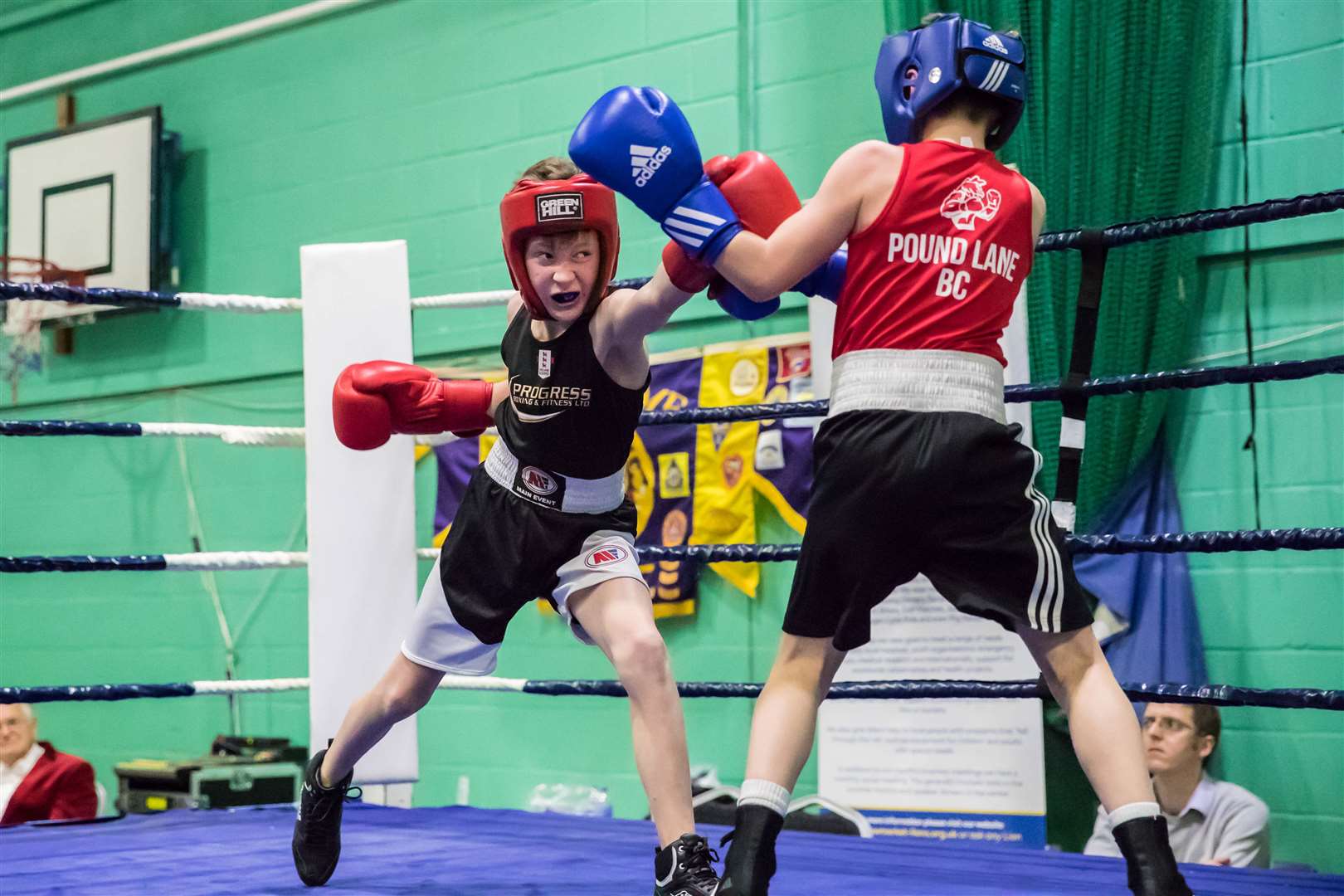 Ernie Pearce Memorial Charity Boxing Dinner Show, held at Debenham Sports & Leisure Centre. Bout 5 - (Red) Harvey Garnham (Progress Boxing) v (Blue) Bobby Austin (Pound Lane).Winner - Split Decision â Harvey Garnham. Picture - Paul Tebbutt.. (8027513)