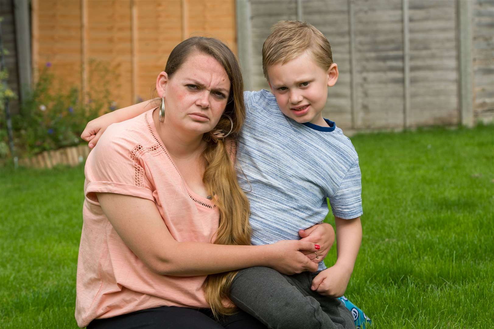 Tracey O'Neil with her six-year-old son Tommy. Picture: Mark Bullimore.