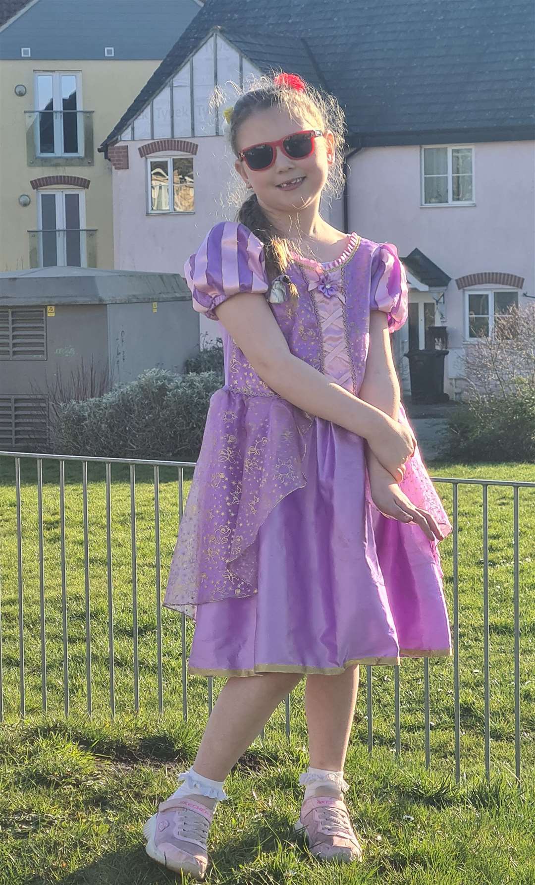Tia Rogers (six), who attends Roydon Primary School, dressed as Rapunzel. Picture submitted