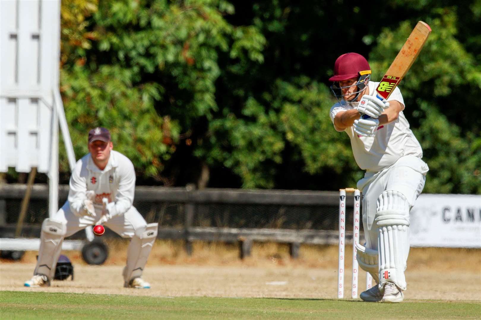 Rob Goodwin (batting) captains Old Buckenham again this year Picture: Mark Bullimore