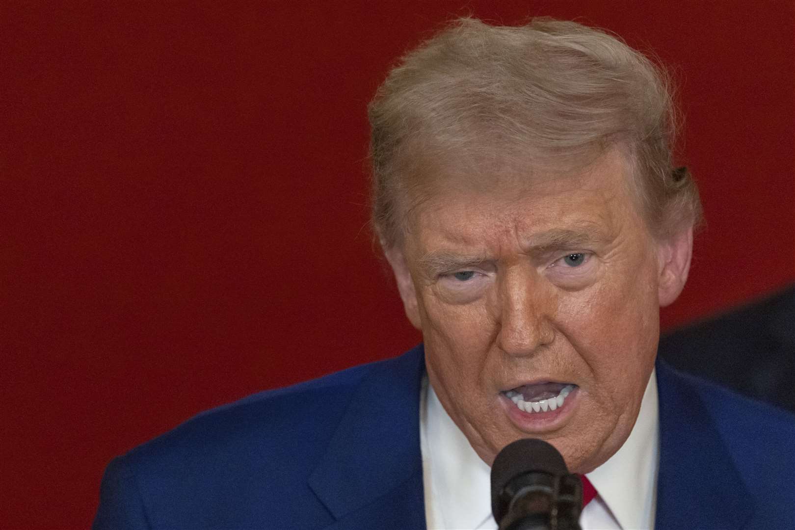 Mr Trump launched bombing raids on Iran over the weekend (AP)