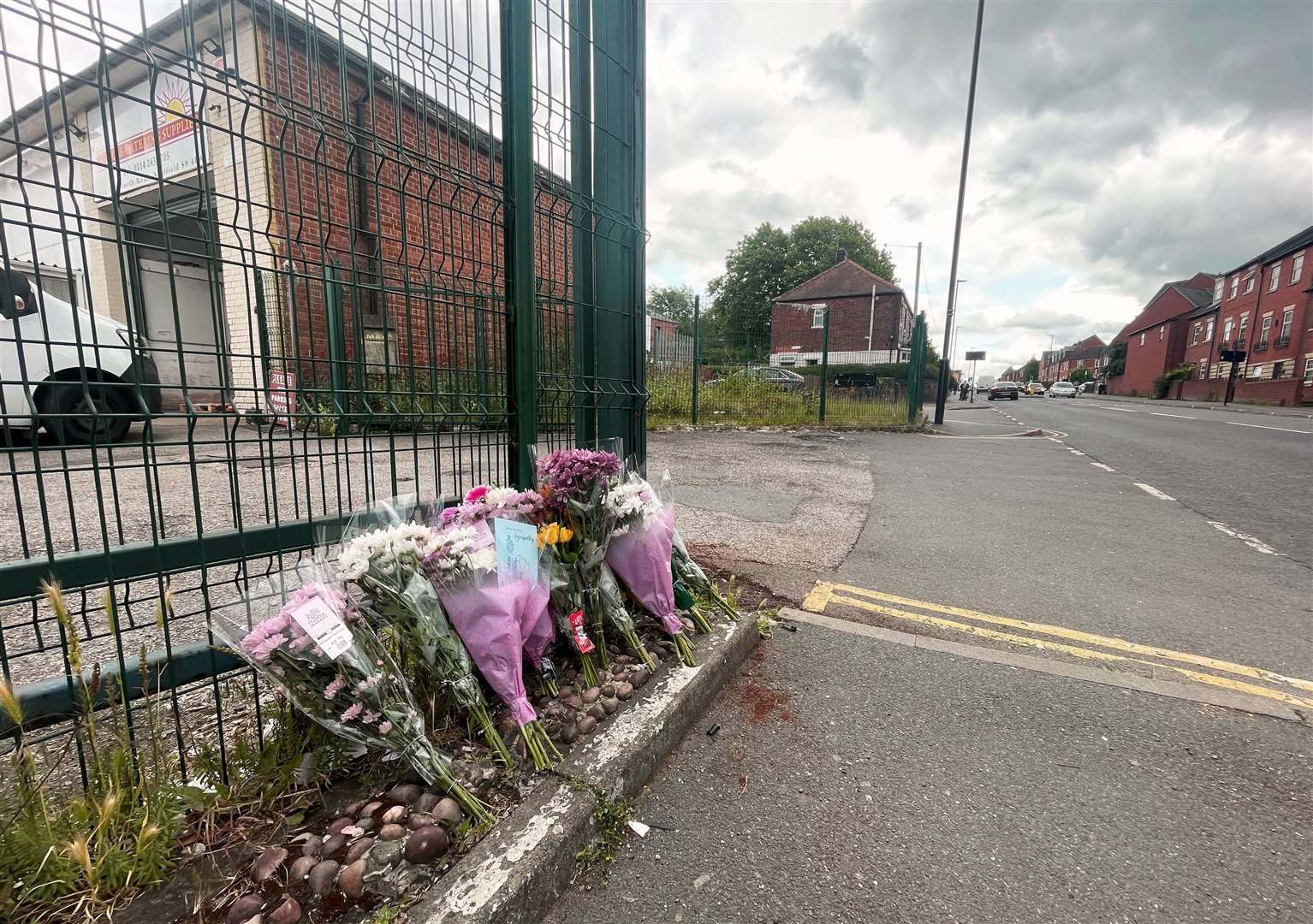 Flowers left at the scene in the Darnall area of Sheffield (Dave Higgens/PA)