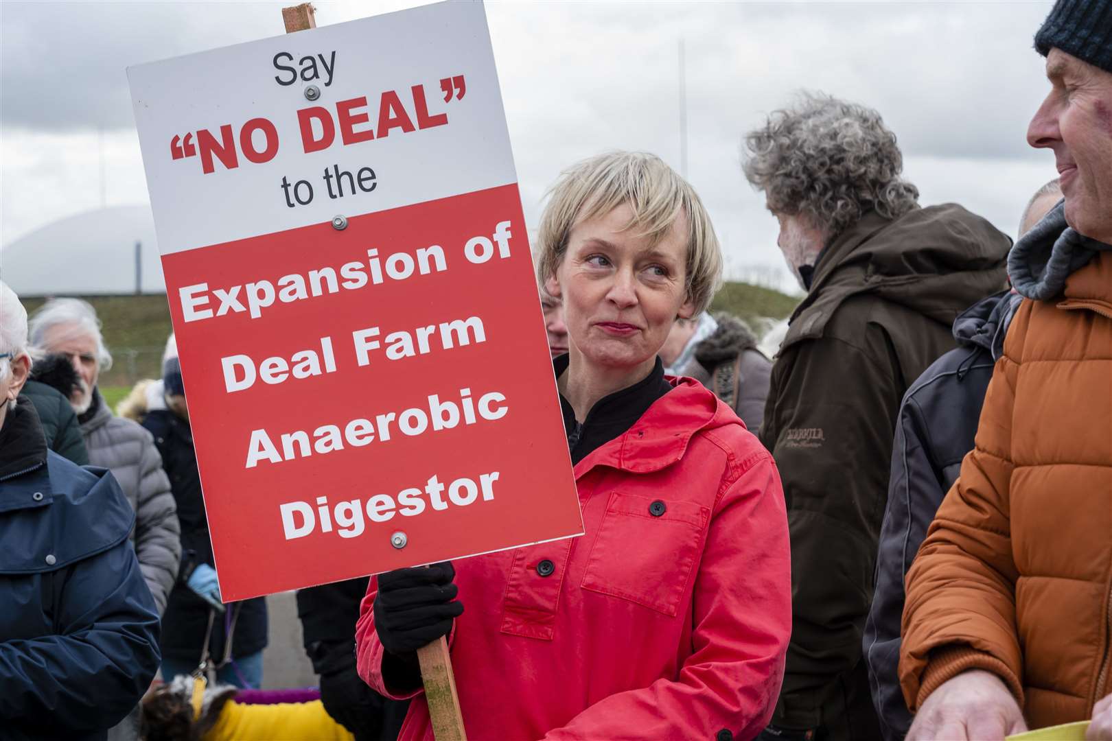 Protesters brought along pickets signs to voice their opposition to the latest planning application, which has been submitted by developers Storengy. Picture: Mark Bullimore Photography 2022.