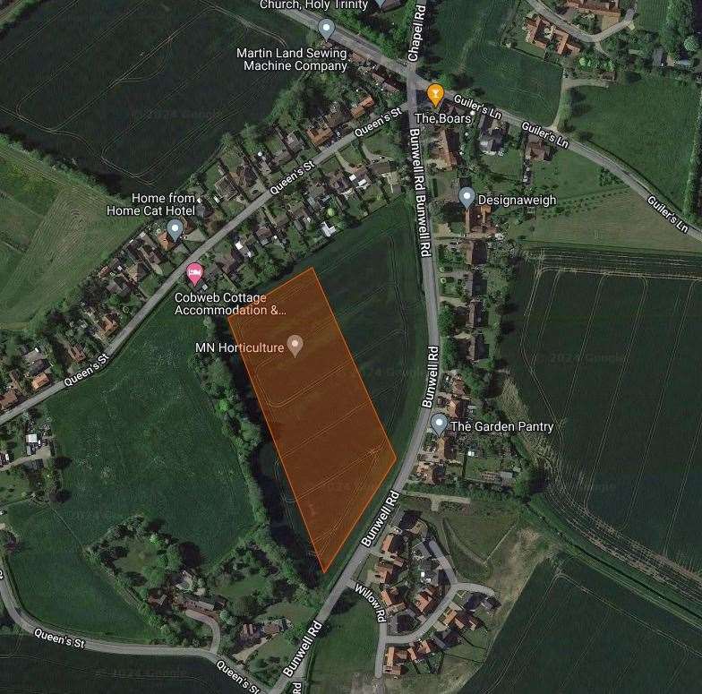 The Spooner Row site. Picture: Google Maps