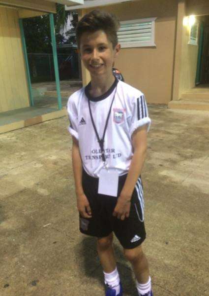 Josh Lucraft represented Ipswich Town Under 14s in the Cayman Islands earlier this month