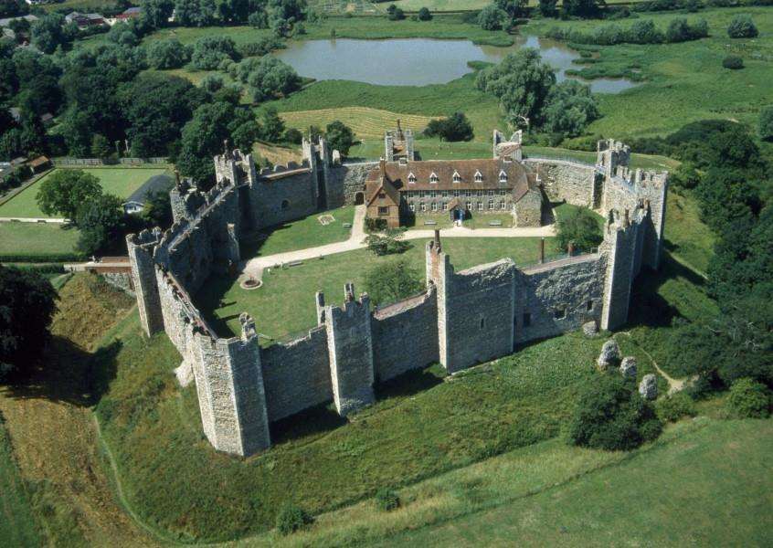 Aerial view of Framlingham Castle.