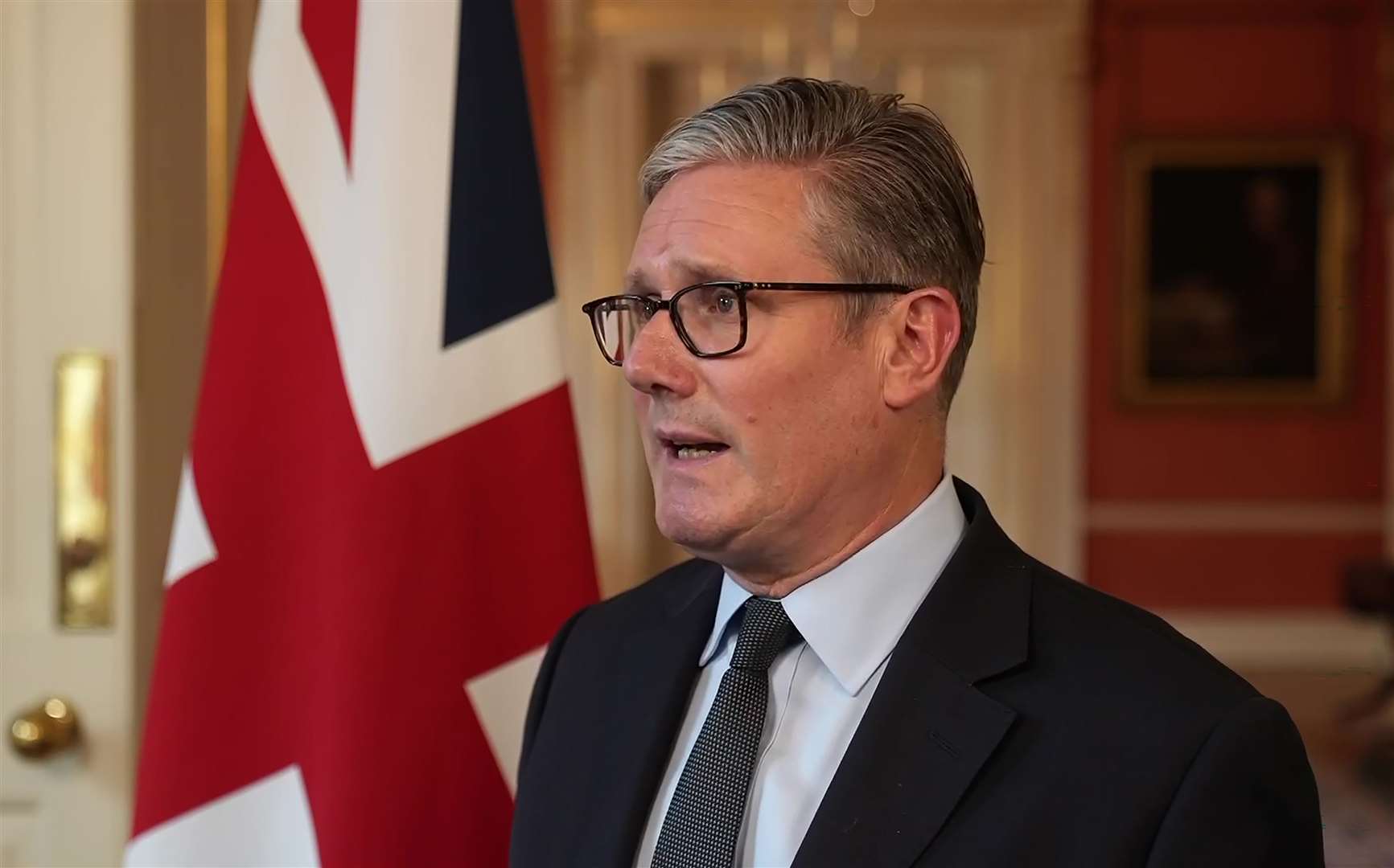 Sir Keir Starmer makes a statement at Downing Street (PA)