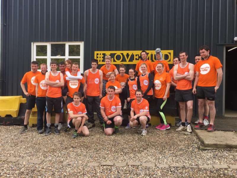 Diss Young Farmers took on the Muddy Mud Run on April 23, raising funds for Meningitus Now. Submitted photo. ANL-160405-152337001