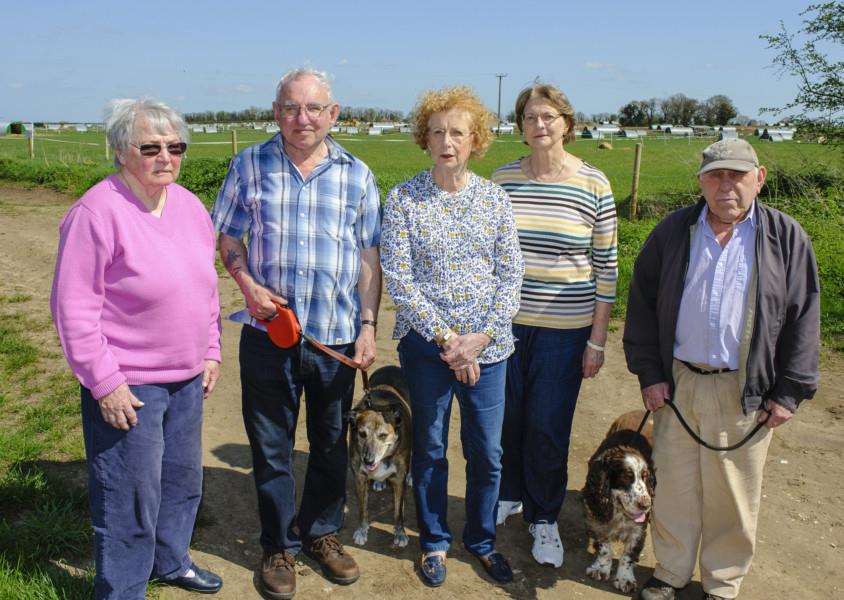 East Harling, Norfolk. Some of the residents of East Harling who are unhappy with the proposed development of farm land along Kenninghall Road. Picture: Mark Bullimore Photography