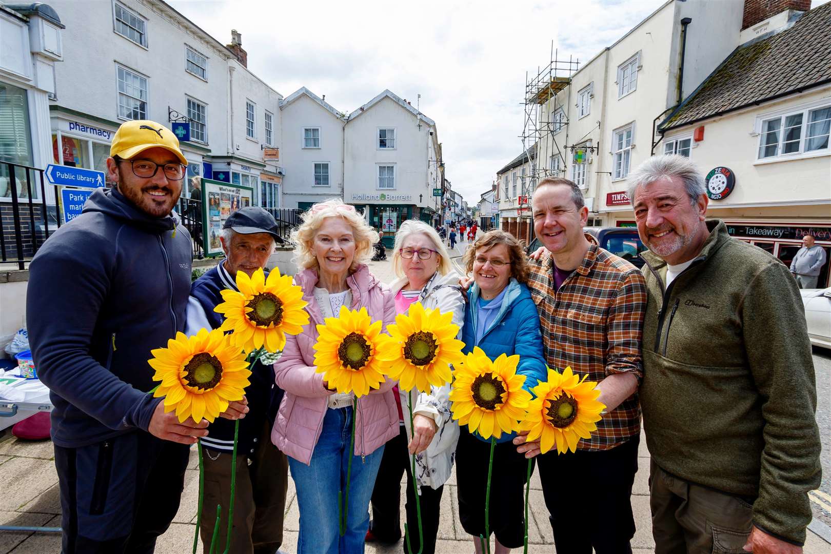 Members of Diss Baptist Church in Diss Town centre promoting their upcoming Life Fest, which will be held in Diss Park. Picture: Mark Bullimore