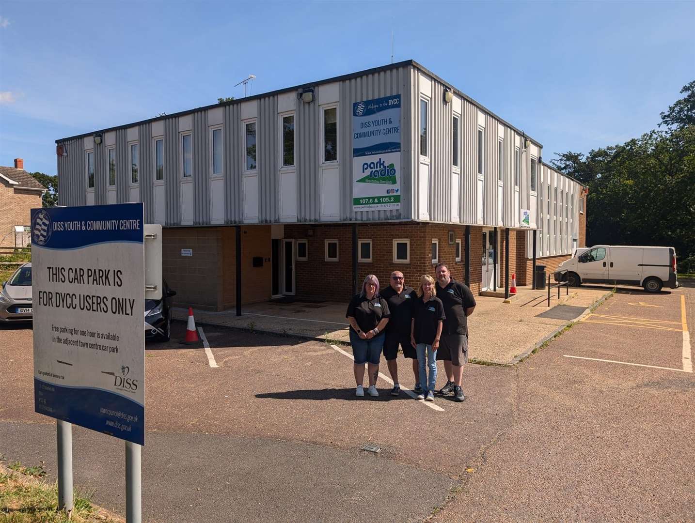 Some of the Park Radio crew outside the Diss Youth and Community Centre. Picture submitted