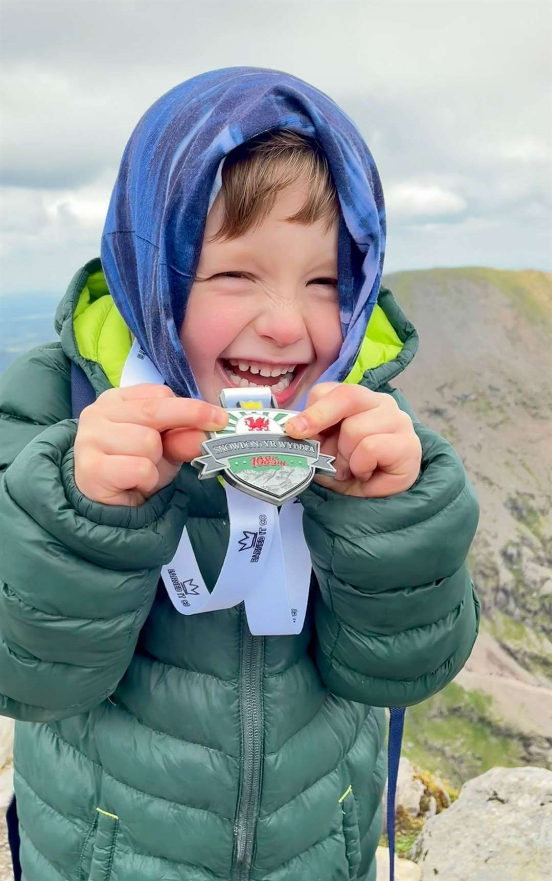 Jasper with his medal. Picture submitted