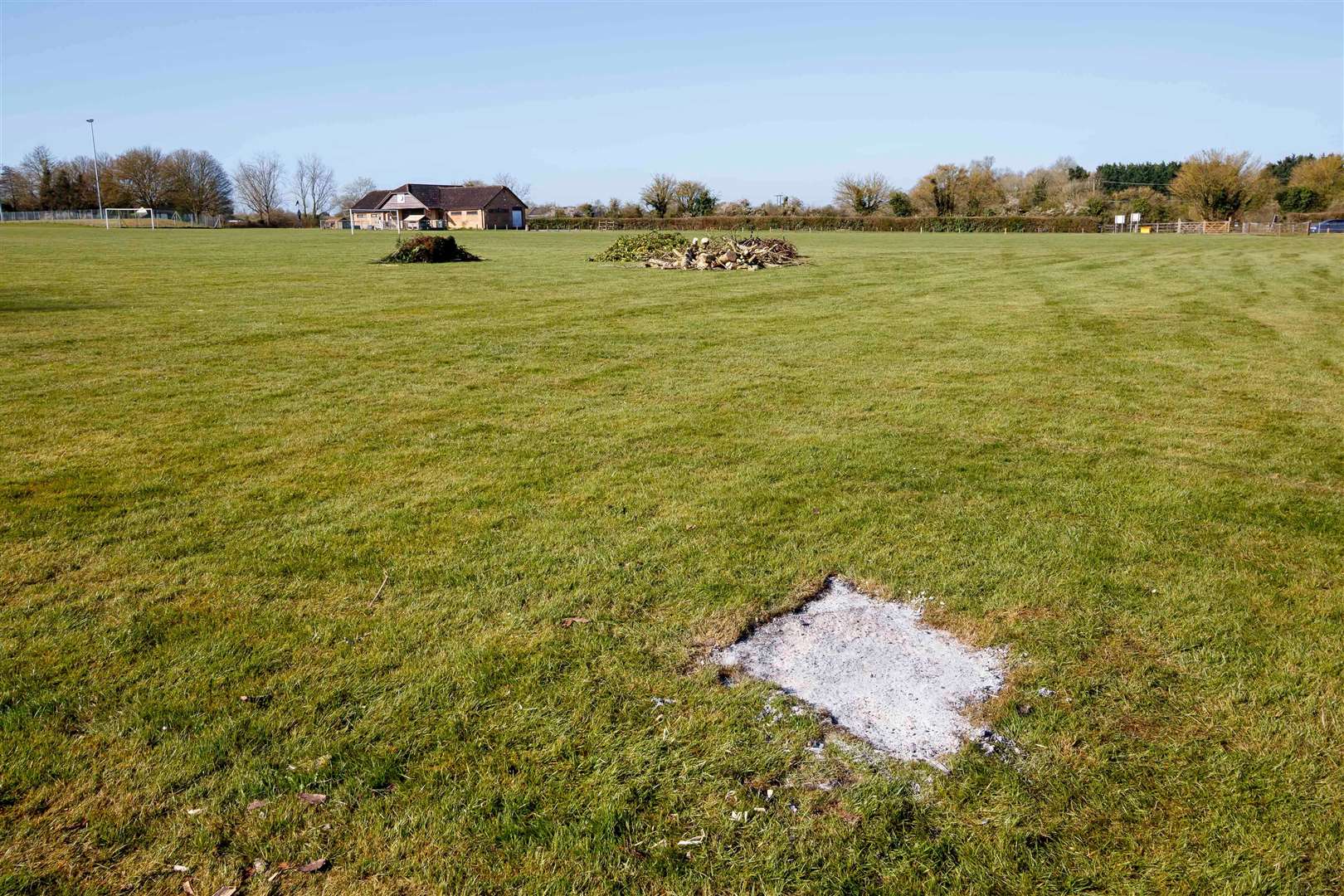 Diss Sports Ground, which saw some travellers temporarily move onto the site. Picture: Diss Express