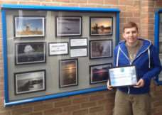 Jake Snowling with his photography exhibition ANL-140412-100457001