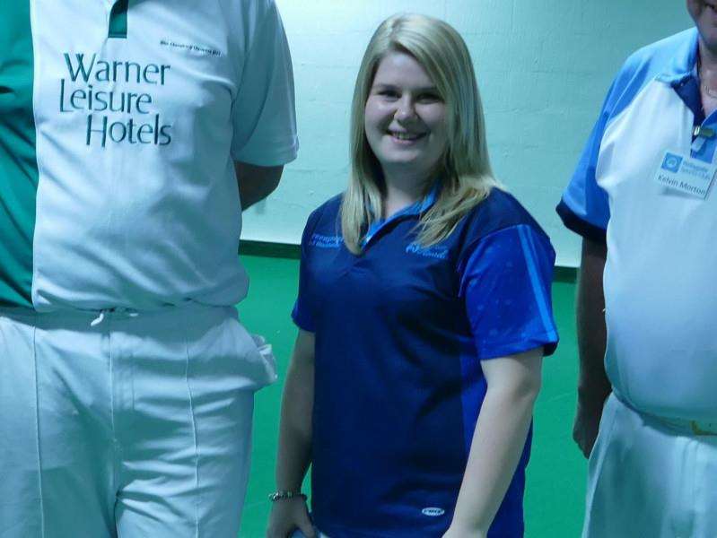 GOOD PROGRESS: Katherine Rednall has done well in her first ever major competition for her country, winning three and losing one of her opening round robin matches