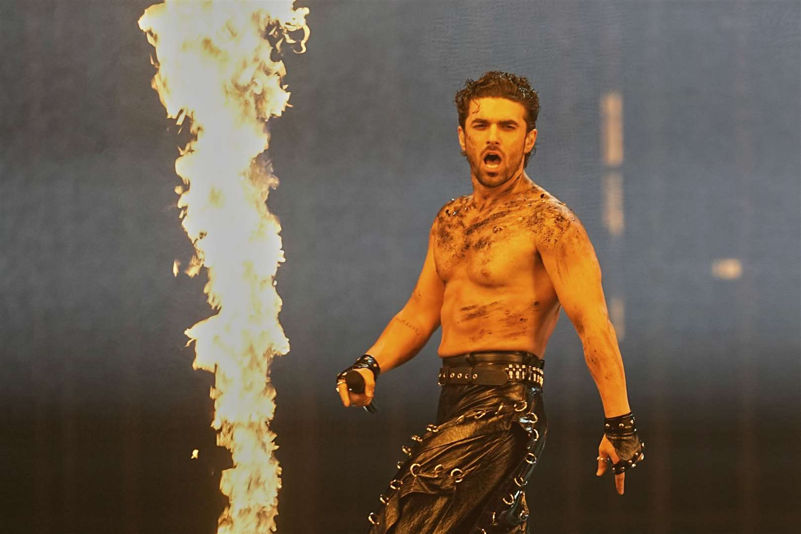 PARG from Armenia during the grand final performing the song Survivor (Martin Meissner/AP)