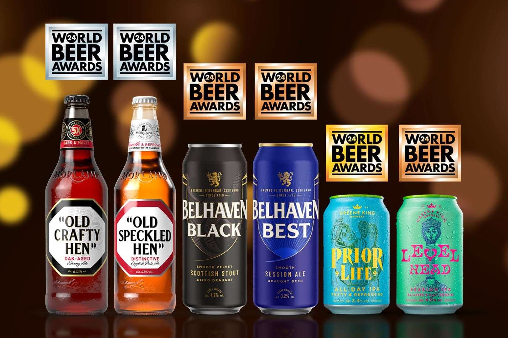 The Greene King winners from the World Beer Awards.