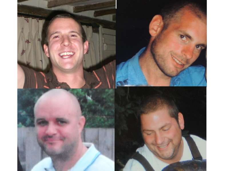 Clockwise from top left: Adam Taylor, Dan Hazelton, Tom Hazelton and Peter Johnson