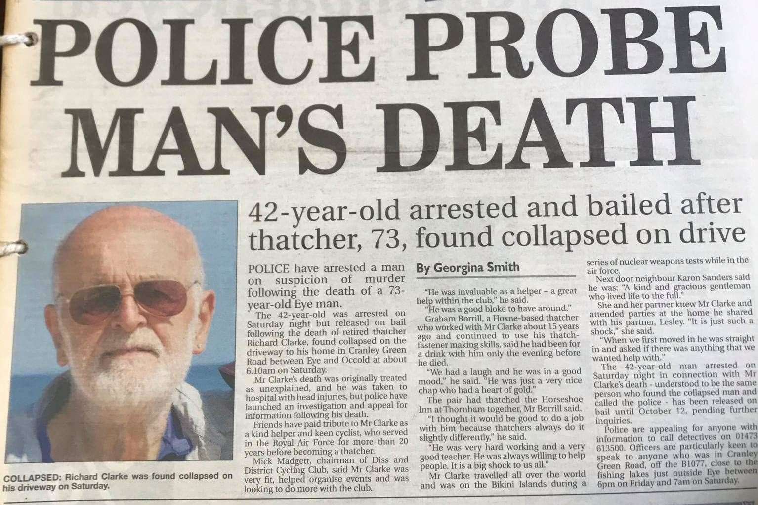 How the Diss Express reported on it 10 years ago.