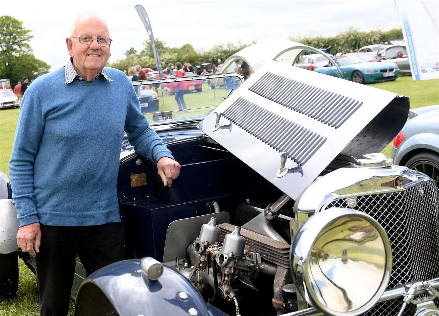 Colin Walton with his 1934 Talbot 75. Picture: Mecha Morton