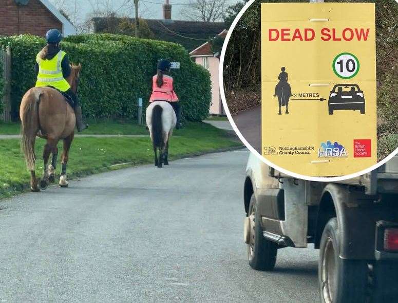 British Horse Society warning sign