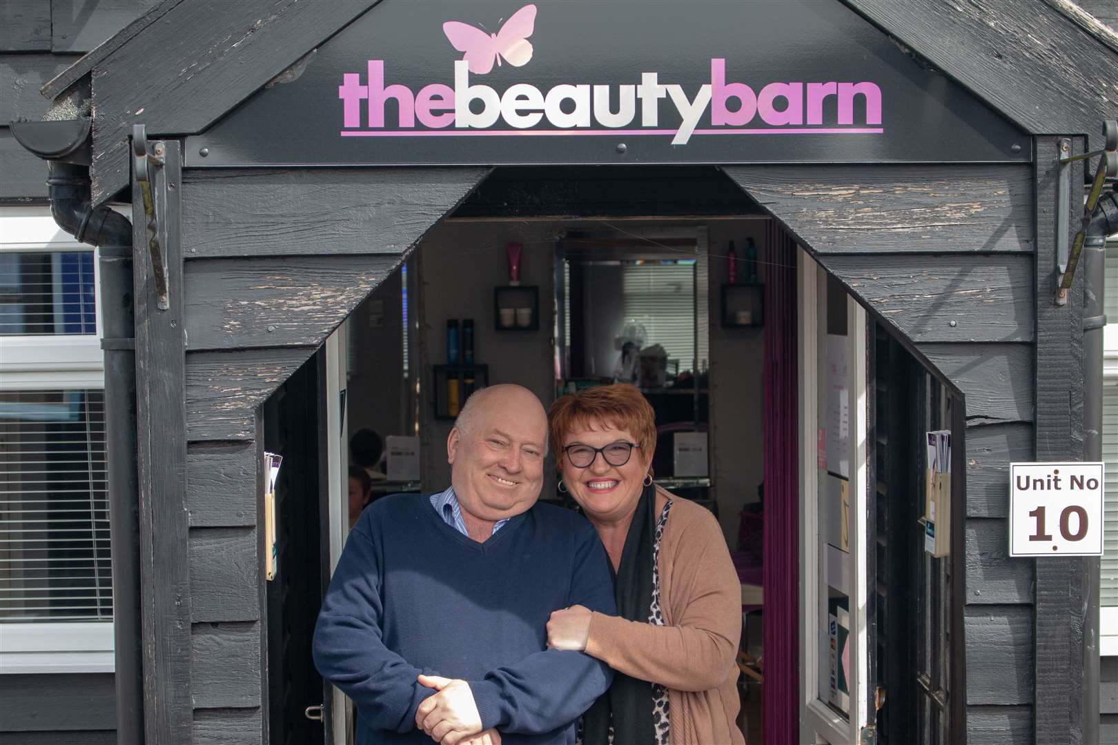 Stonham Barns owner Alan Forward raises £684 for the National Autism Society, after having his chest waxed at The Beauty Barn during World Autism Awareness Week. Contributed picture. (9150857)