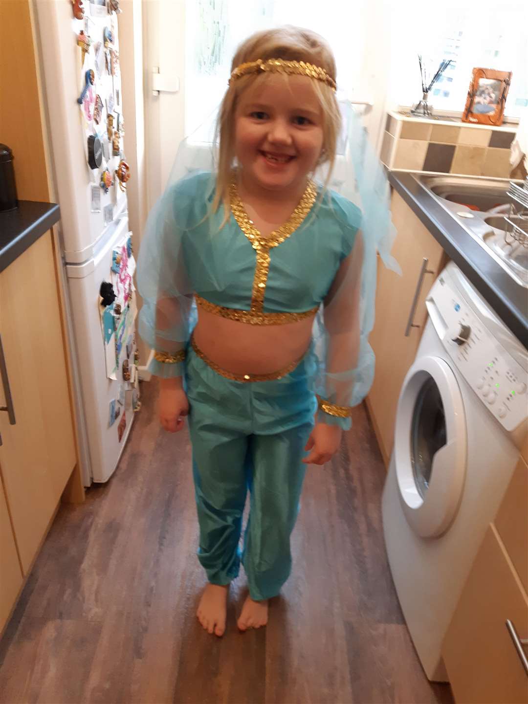 Zoe Taylor, eight, of Diss, dressed as Jasmine from Aladdin.